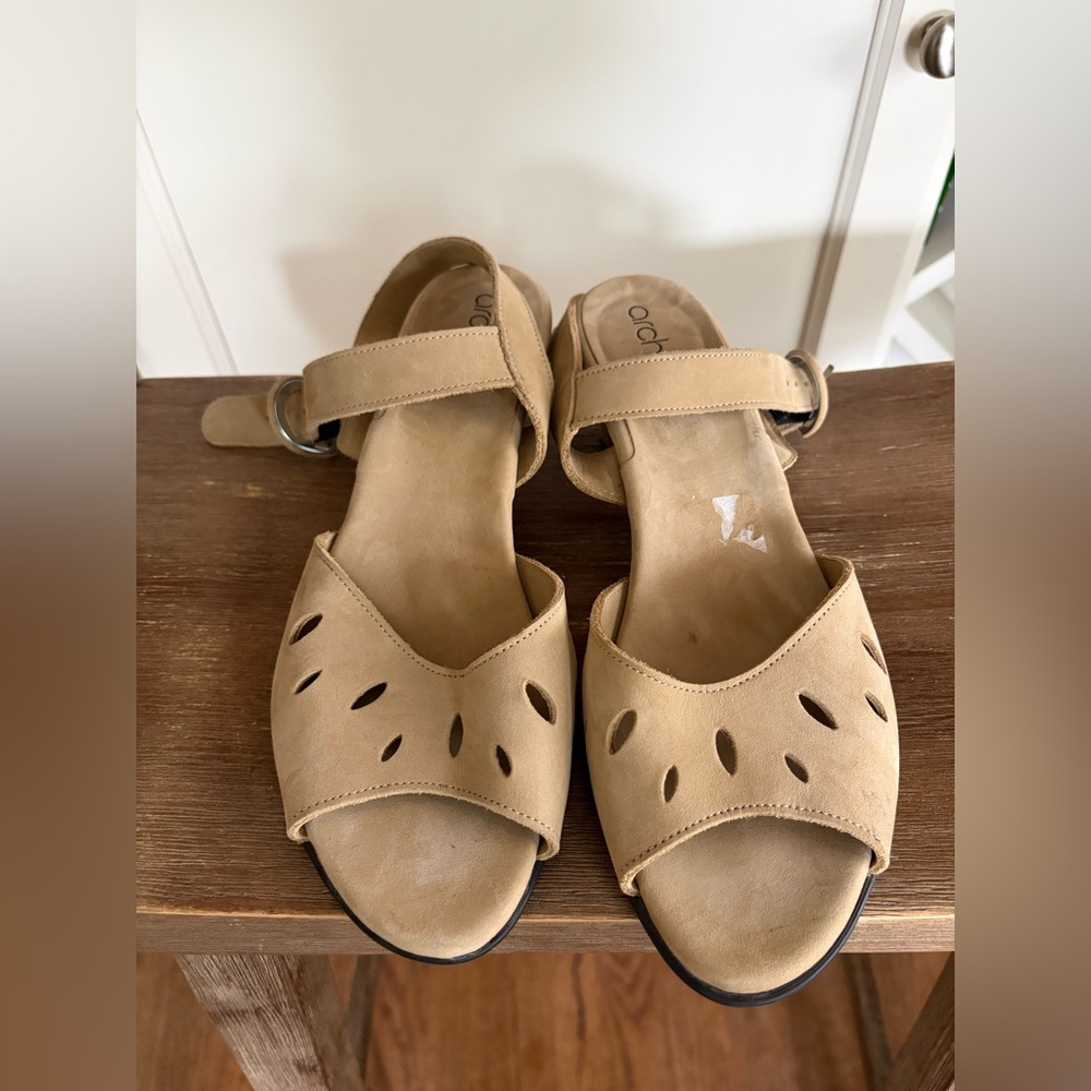 Arche Made in France Comfort Sandals, Size 38 7 7.5 perforated